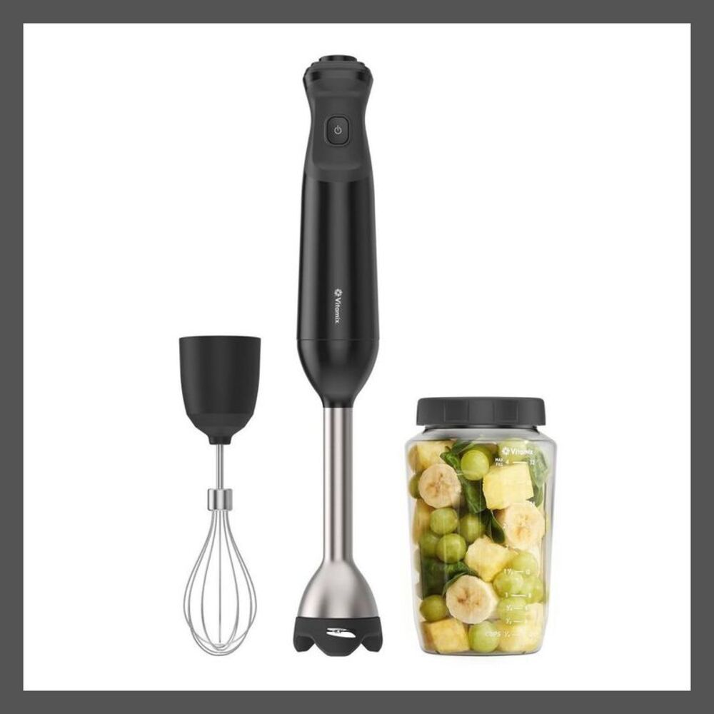 Immersion Hand Blender Kit in Black with Whisk & Jar